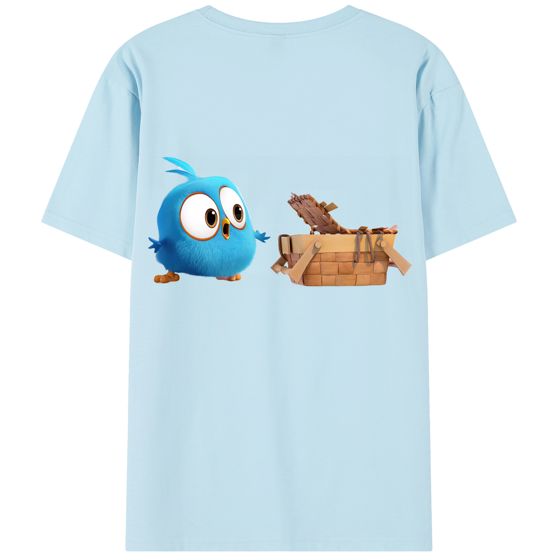 （画像用） Angry Birds アングリーバード 綿100％半袖Tシャツ（背面プリント）